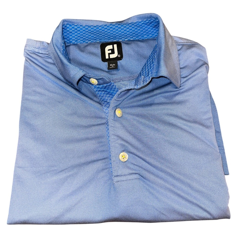 FootJoy ProDry Golf Polo Mens XL Blue Glen Eagle Golf Country Club Short Sleeve